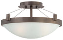 George Kovacs - P591-647 - Three Light Semi Flush Mount - Suspended - Copper Bronze Patina