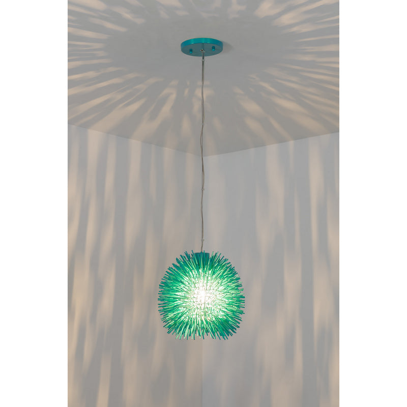 Varaluz - 169M01AQ - One Light Mini Pendant - Urchin - Aqua Velvet