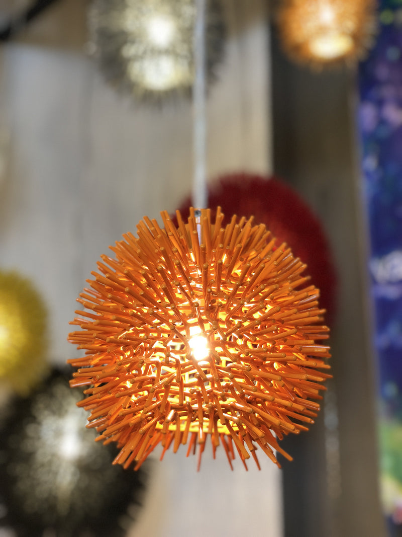 Varaluz - 169M01OR - One Light Mini Pendant - Urchin - Electric Pumpkin