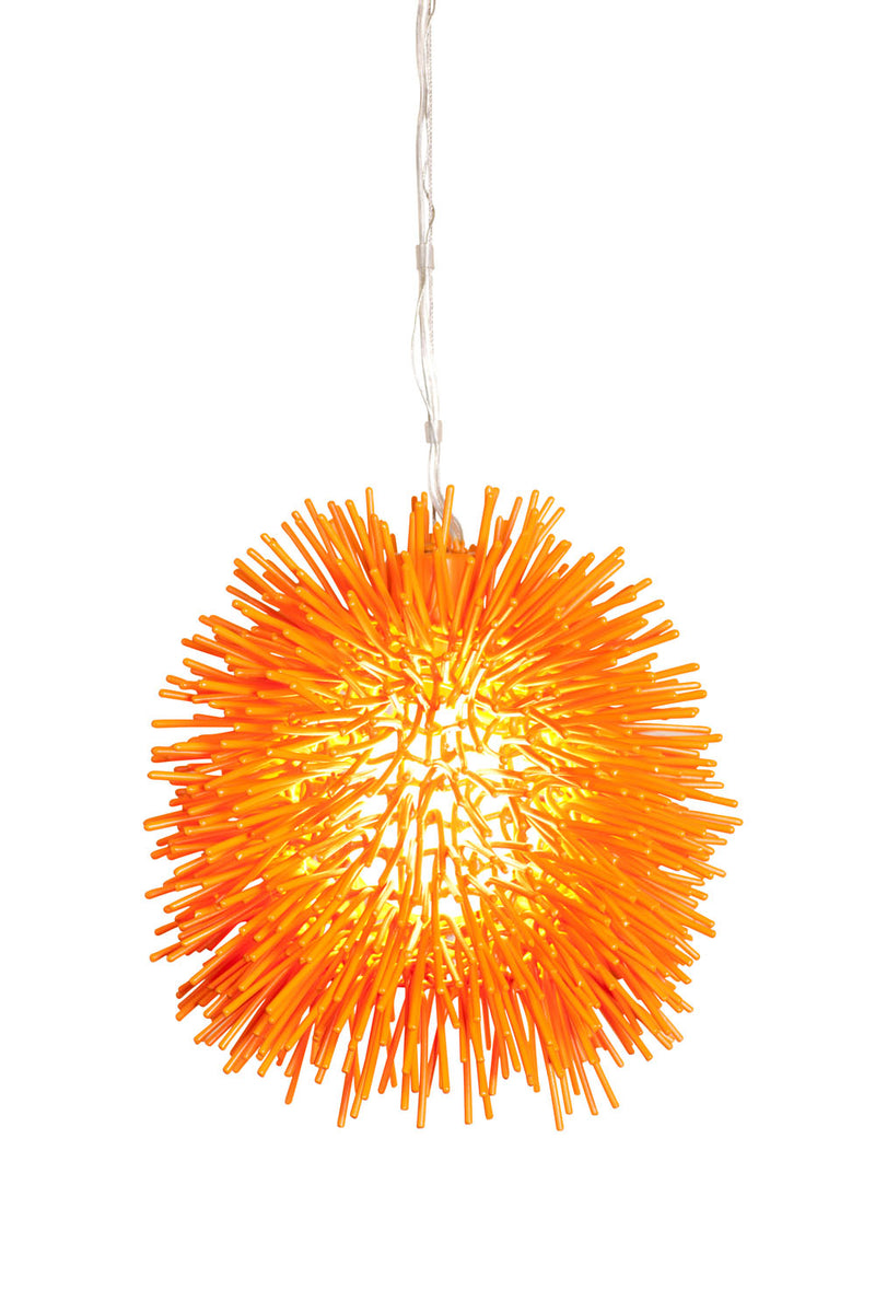 One Light Mini Pendant<br /><span style="color:#4AB0CE;">Entrega: 4-10 dias en USA</span><br /><span style="color:#4AB0CE;font-size:60%;">PREGUNTE POR ENTREGA EN PANAMA</span><br />Collection: Urchin<br />Finish: Electric Pumpkin