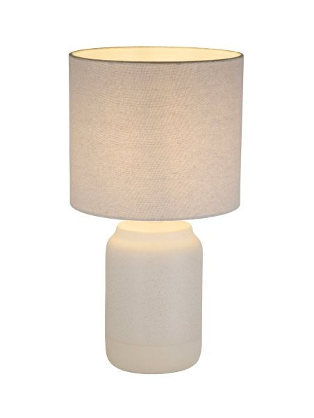LÁMPARA DE MESA DECORATIVA 1XE27- 40W, 110-240V, 50-60HZ, GRADO DE PROTECCION IP20, ACABADO BLANCO.