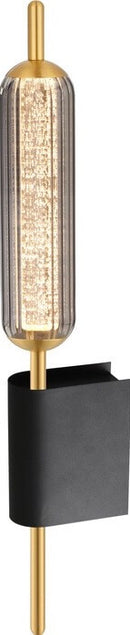 Lámpara De Pared Decorativa Con Luz Led 5W Acabado Golden/ Vidrio.