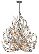 Corbett Lighting - 154-412 - 12 Light Chandelier - Graffiti - Silver Leaf Polished Stainless