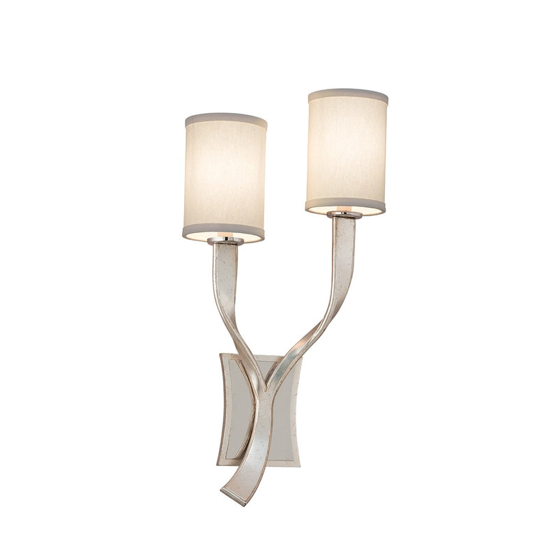 Corbett Lighting - 158-12-SL/SS - Two Light Wall Sconce - Roxy - Modern Silver w/Polished Stainless