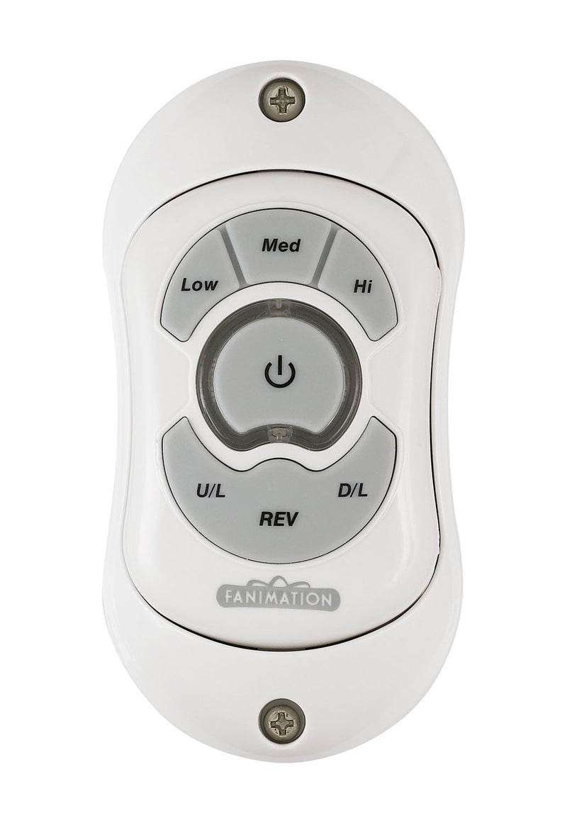 Fanimation - TR22WH - Hand Held Remote Reversing - Fan Speed/Up Down Light - Controls - White