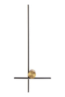 LÁMPARA DE PARED DECORATIVA LED 15W, EMITE 1470LM, TONALIDAD 3000K, 110-240V, 50-60HZ, ACABADO NEGRO+ BRASS.