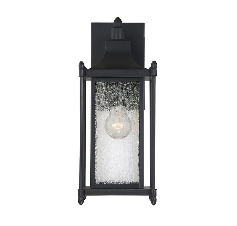 One Light Wall Mount<br /><span style="color:#4AB0CE;">Entrega: 4-10 dias en USA</span><br /><span style="color:#4AB0CE;font-size:60%;">PREGUNTE POR ENTREGA EN PANAMA</span><br />Collection: Dunnmore<br />Finish: Black