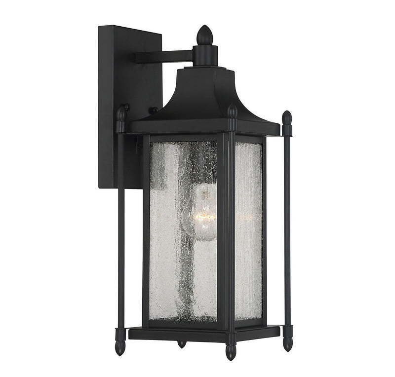 One Light Wall Mount<br /><span style="color:#4AB0CE;">Entrega: 4-10 dias en USA</span><br /><span style="color:#4AB0CE;font-size:60%;">PREGUNTE POR ENTREGA EN PANAMA</span><br />Collection: Dunnmore<br />Finish: Black