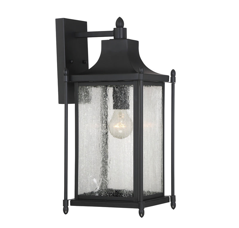One Light Wall Mount<br /><span style="color:#4AB0CE;">Entrega: 4-10 dias en USA</span><br /><span style="color:#4AB0CE;font-size:60%;">PREGUNTE POR ENTREGA EN PANAMA</span><br />Collection: Dunnmore<br />Finish: Black