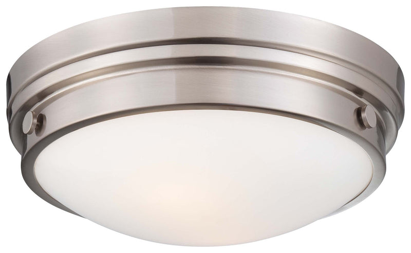 Minka-Lavery - 823-84 - Two Light Flush Mount - Brushed Nickel