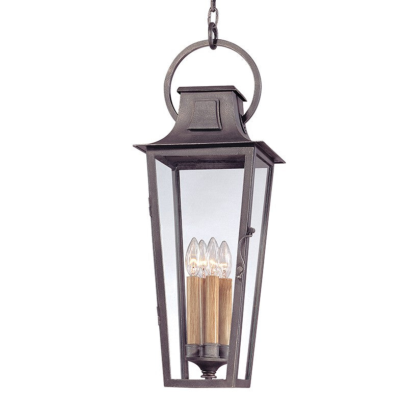 Troy Lighting - F2967-APW - Four Light Hanging Lantern - Parisian Square - Aged Pewter