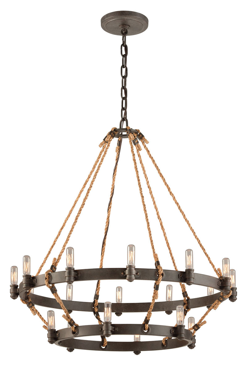 Troy Lighting - F3128 - 18 Light Chandelier - Pike Place - Shipyard Bronze