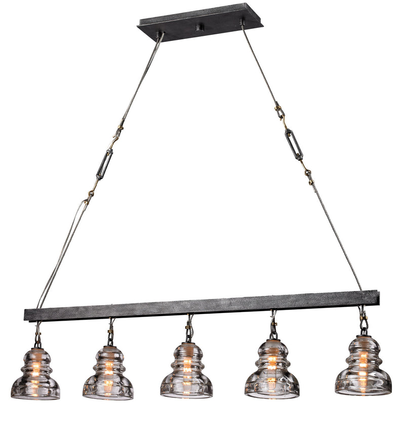 Troy Lighting - F3138 - Five Light Island Pendant - Menlo Park - Old Silver