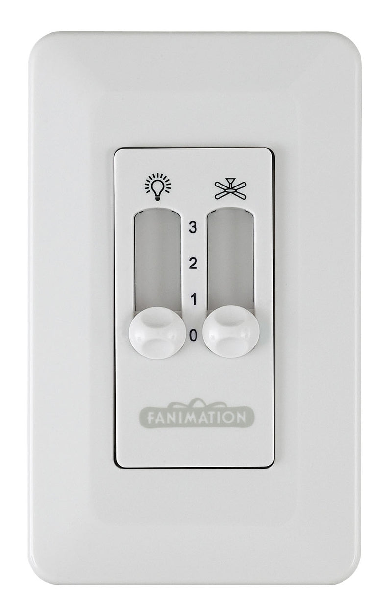 Fanimation - CW2WH - Wall Control Non-Reversing - Fan Speed And Light - Controls - White