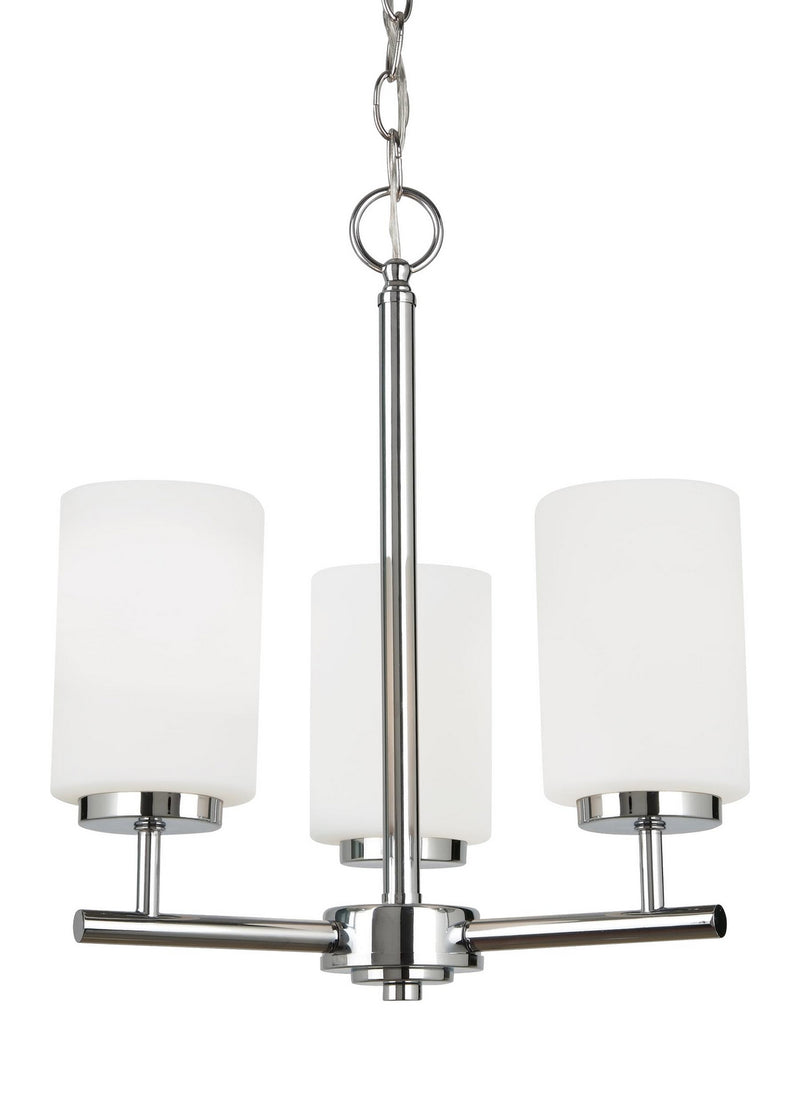 Three Light Chandelier<br /><span style="color:#4AB0CE;">Entrega: 4-10 dias en USA</span><br /><span style="color:#4AB0CE;font-size:60%;">PREGUNTE POR ENTREGA EN PANAMA</span><br />Collection: Oslo<br />Finish: Chrome