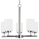 Five Light Chandelier<br /><span style="color:#4AB0CE;">Entrega: 4-10 dias en USA</span><br /><span style="color:#4AB0CE;font-size:60%;">PREGUNTE POR ENTREGA EN PANAMA</span><br />Collection: Oslo<br />Finish: Chrome