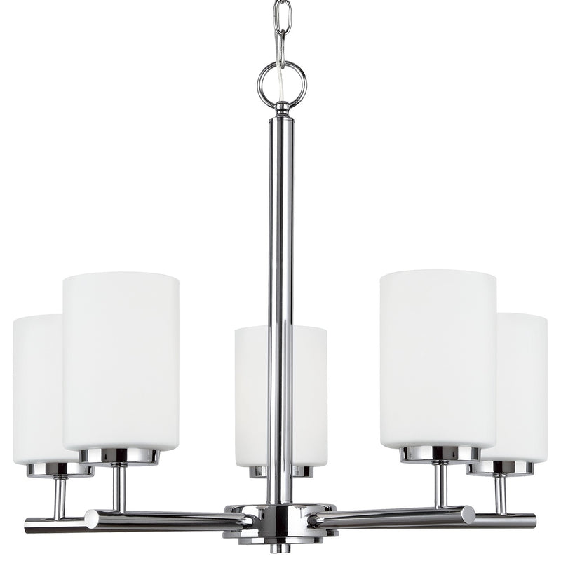 Five Light Chandelier<br /><span style="color:#4AB0CE;">Entrega: 4-10 dias en USA</span><br /><span style="color:#4AB0CE;font-size:60%;">PREGUNTE POR ENTREGA EN PANAMA</span><br />Collection: Oslo<br />Finish: Chrome