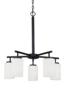 Generation Lighting - 31161-112 - Five Light Chandelier - Oslo - Midnight Black