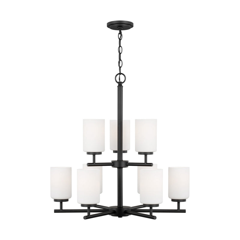 Generation Lighting - 31162-112 - Nine Light Chandelier - Oslo - Midnight Black