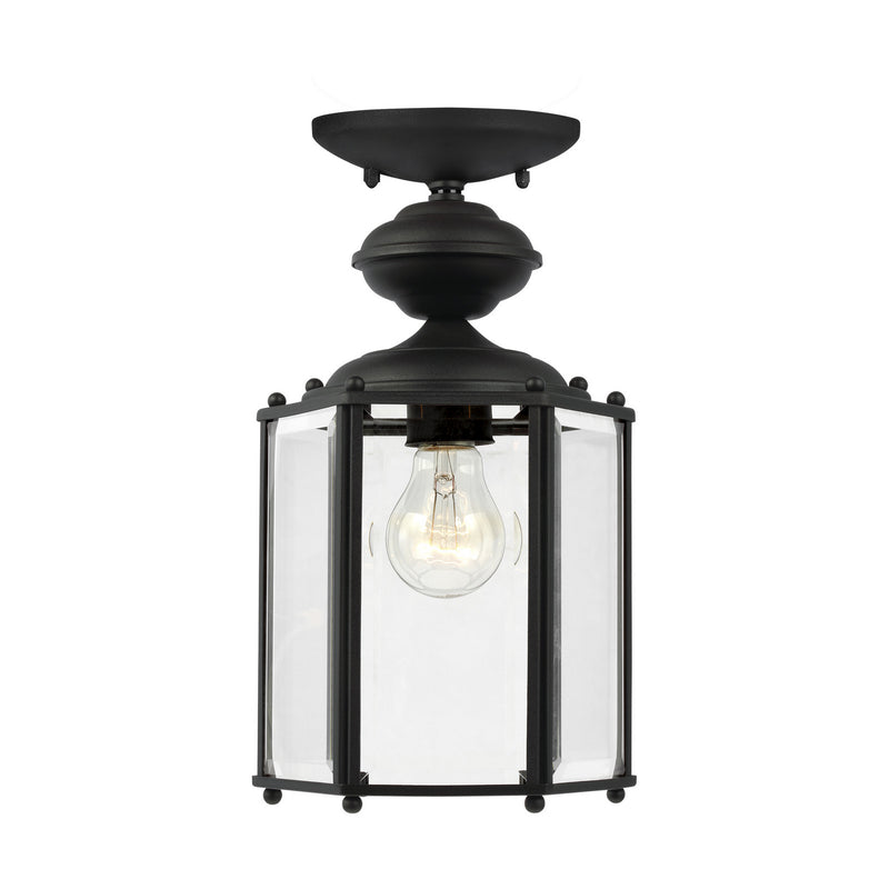 One Light Outdoor Semi-Flush Convertible Pendant<br /><span style="color:#4AB0CE;">Entrega: 4-10 dias en USA</span><br /><span style="color:#4AB0CE;font-size:60%;">PREGUNTE POR ENTREGA EN PANAMA</span><br />Collection: Classico<br />Finish: Black