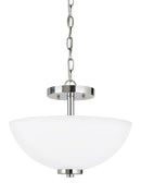 Generation Lighting - 77160-05 - Two Light Semi-Flush Convertible Pendant - Oslo - Chrome