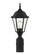 One Light Outdoor Post Lantern<br /><span style="color:#4AB0CE;">Entrega: 4-10 dias en USA</span><br /><span style="color:#4AB0CE;font-size:60%;">PREGUNTE POR ENTREGA EN PANAMA</span><br />Collection: Bakersville<br />Finish: Black