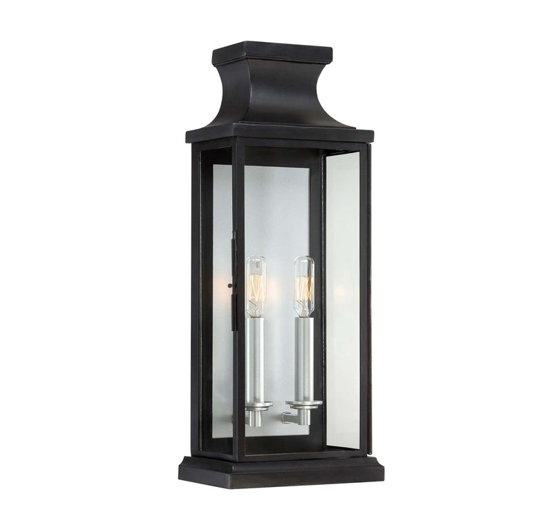 Two Light Wall Lantern<br /><span style="color:#4AB0CE;">Entrega: 4-10 dias en USA</span><br /><span style="color:#4AB0CE;font-size:60%;">PREGUNTE POR ENTREGA EN PANAMA</span><br />Collection: Brooke<br />Finish: Black
