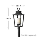Hinkley - 1741BK - LED Post Top or Pier Mount Lantern - Sullivan - Black