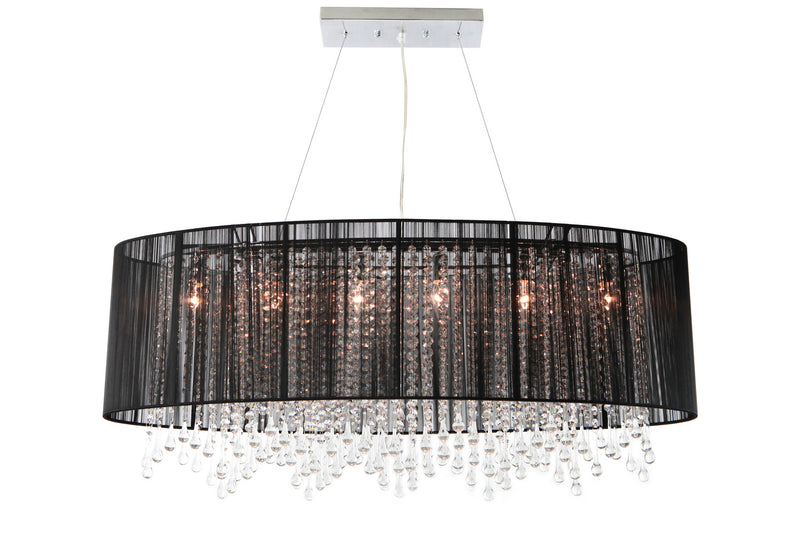 Six Light Dual Sconce<br /><span style="color:#4AB0CE;">Entrega: 4-10 dias en USA</span><br /><span style="color:#4AB0CE;font-size:60%;">PREGUNTE POR ENTREGA EN PANAMA</span><br />Collection: Beverly Dr.<br />Finish: Black Silk String