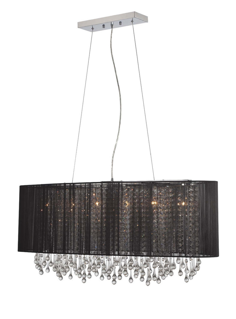 Six Light Dual Sconce<br /><span style="color:#4AB0CE;">Entrega: 4-10 dias en USA</span><br /><span style="color:#4AB0CE;font-size:60%;">PREGUNTE POR ENTREGA EN PANAMA</span><br />Collection: Beverly Dr.<br />Finish: Black Silk String