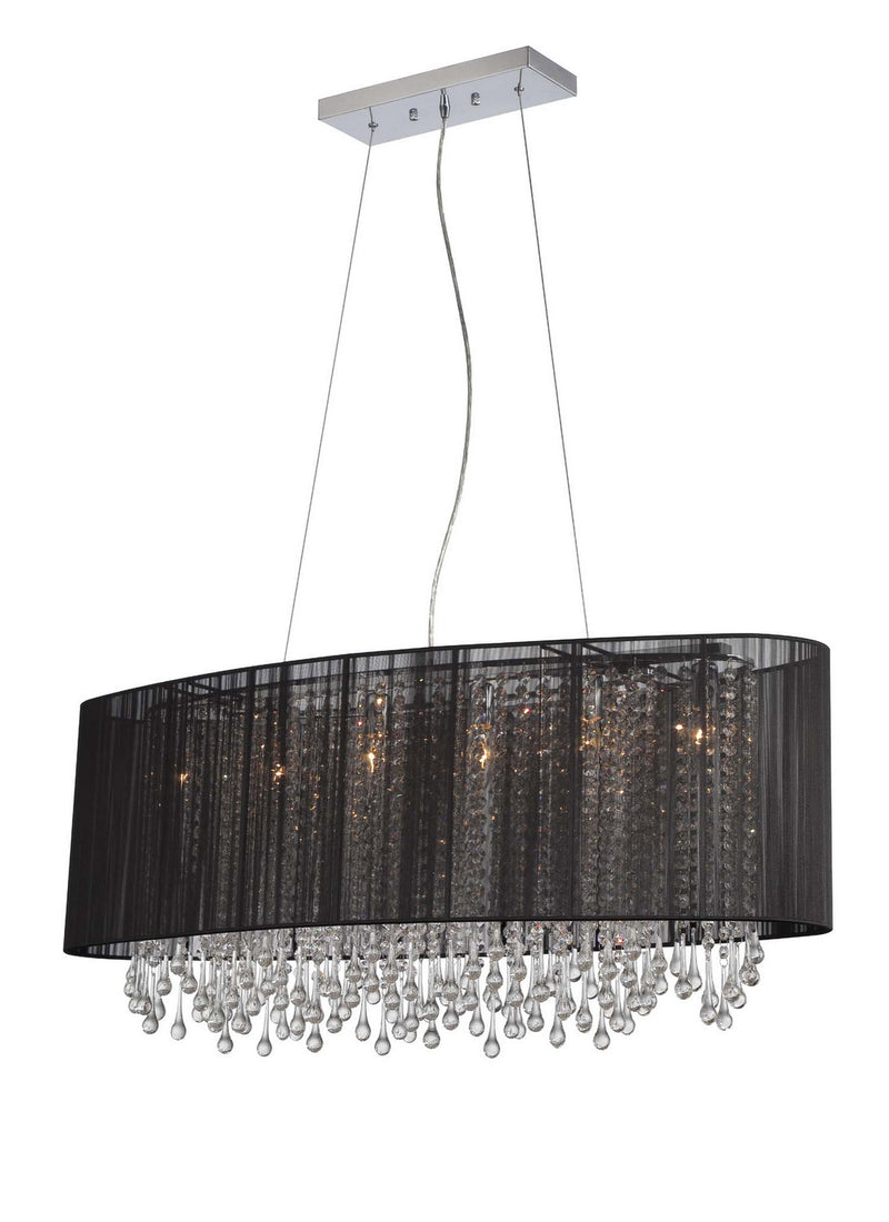 Six Light Dual Sconce<br /><span style="color:#4AB0CE;">Entrega: 4-10 dias en USA</span><br /><span style="color:#4AB0CE;font-size:60%;">PREGUNTE POR ENTREGA EN PANAMA</span><br />Collection: Beverly Dr.<br />Finish: Black Silk String