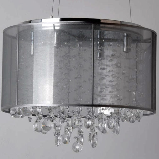 Avenue Lighting - HF1504-SLV - Four Light Dual Mount/Flush & Hanging - Riverside Dr. - Silver Organza Silk