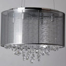 Avenue Lighting - HF1504-SLV - LED Dual Sconce - Riverside Dr. - Silver Organza Silk