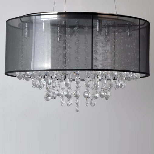 LED Dual Sconce<br /><span style="color:#4AB0CE;">Entrega: 4-10 dias en USA</span><br /><span style="color:#4AB0CE;font-size:60%;">PREGUNTE POR ENTREGA EN PANAMA</span><br />Collection: Riverside Dr.<br />Finish: Black Organza Silk