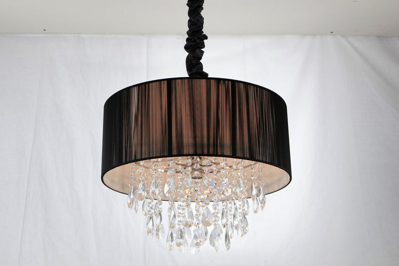 Five Light Chandelier<br /><span style="color:#4AB0CE;">Entrega: 4-10 dias en USA</span><br /><span style="color:#4AB0CE;font-size:60%;">PREGUNTE POR ENTREGA EN PANAMA</span><br />Collection: Vineland Ave.<br />Finish: Black Silk String