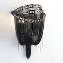 Avenue Lighting - HF1607-BLK - Two Light Wall Sconce - Wilshire Blvd. - Black Chrome / Smoke Crystal