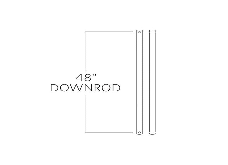 Visual Comfort Fan - DR48BP - Downrod - Universal Downrod - Brushed Pewter