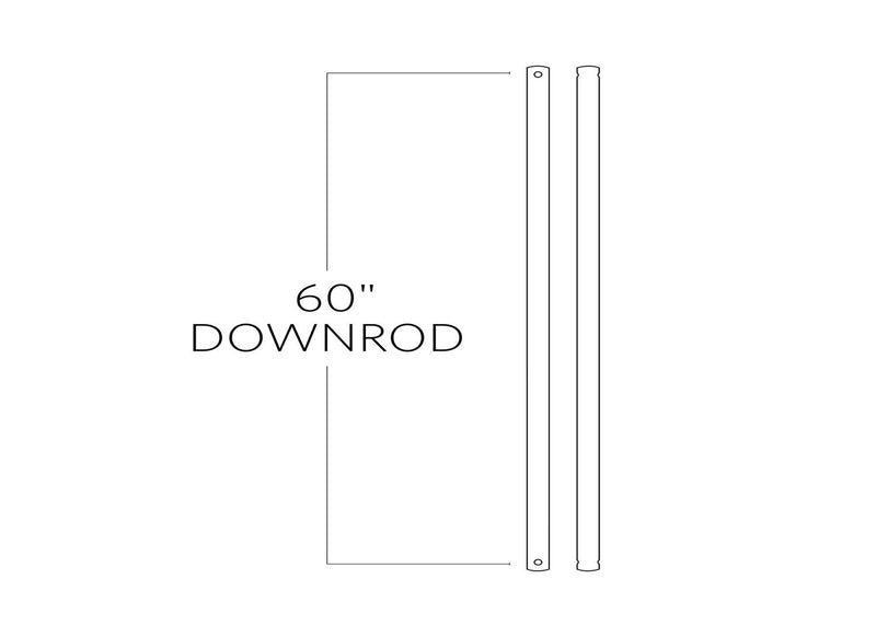 Visual Comfort Fan - DR60BP - Downrod - Universal Downrod - Brushed Pewter