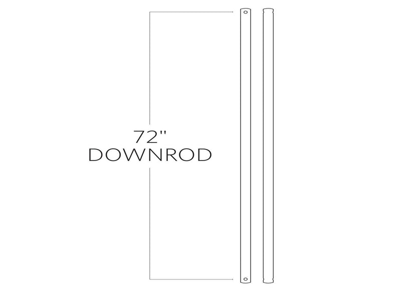 Visual Comfort Fan - DR72BP - Downrod - Universal Downrod - Brushed Pewter