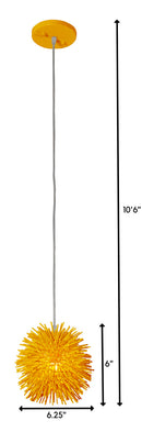 One Light Mini Pendant<br /><span style="color:#4AB0CE;">Entrega: 4-10 dias en USA</span><br /><span style="color:#4AB0CE;font-size:60%;">PREGUNTE POR ENTREGA EN PANAMA</span><br />Collection: Urchin<br />Finish: Un-Mellow Yellow