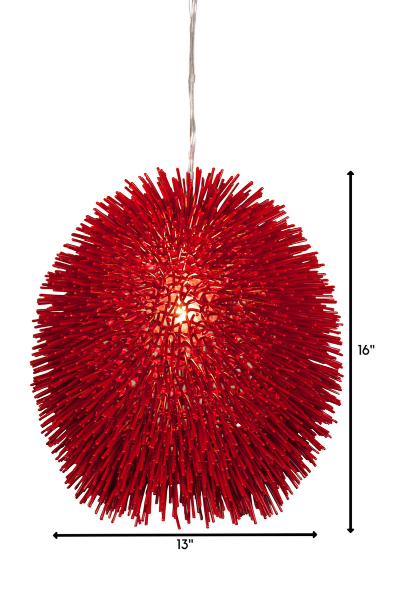 One Light Pendant<br /><span style="color:#4AB0CE;">Entrega: 2-3 semanas en USA</span><br /><span style="color:#4AB0CE;font-size:60%;">PREGUNTE POR ENTREGA EN PANAMA</span><br />Collection: Urchin<br />Finish: Super Red