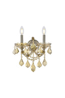 Elegant Lighting - 2800W2GT-GT/RC - Two Light Wall Sconce - Maria Theresa - Golden Teak