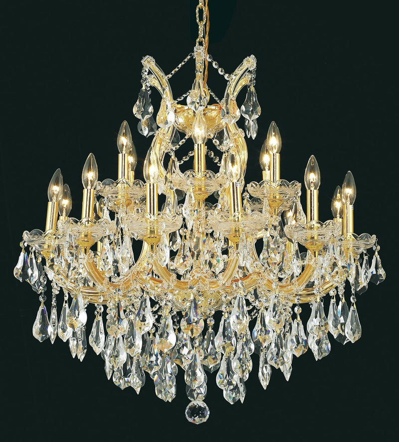 Elegant Lighting - 2801D30G/RC - 19 light Chandelier - Maria Theresa - Gold