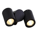 LÁMPARA DE PARED EXTERIOR DECORATIVA 2XGU10, 110-240V, 50-60HZ, GRADO DE PROTECCION IP54, ACABADO NEGRO.