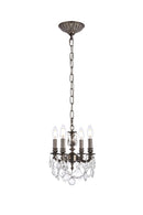 Elegant Lighting - 9104D10PW/RC - Four Light Pendant - Lillie - Pewter