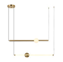 LAMPARA COLGANTE DECORATIVA CON LUZ LED 15W CCT, 30K,40K,60K ACABADO GOLDEN ACRILICO/ METAL