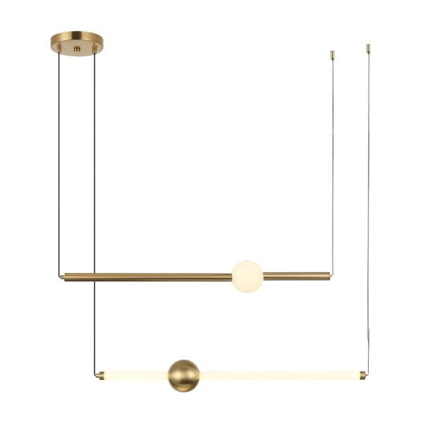 LAMPARA COLGANTE DECORATIVA CON LUZ LED 15W CCT, 30K,40K,60K ACABADO GOLDEN ACRILICO/ METAL