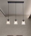 Lámpara De Techo Colgante Decorativa 3xE27-40W Acabado Negro.