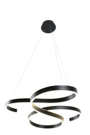 LÁMPARA MODERNA DE TECHO COLGANTE LED 44W, AJUSTE DE  TONALIDAD DE LUZ CCT: 30K,40K,60K, 110-240V, 50-60HZ, IP20, 110-240V, 50-60HZ, GRADO DE PROTECCION IP20, ACABADO NEGRO.