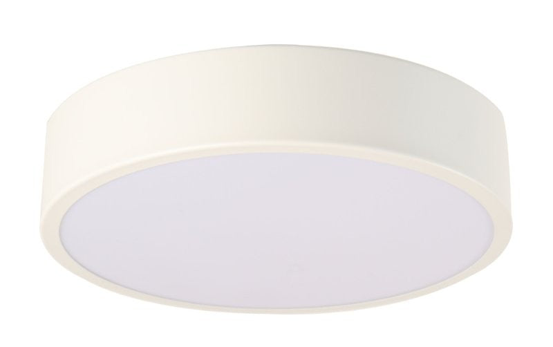 LÁMPARA DE TECHO TIPO PLAFON LED, 18W, INTERRUPTOR PARA ELEGIR TONALIDAD DE LUZ CCT: 30K,40K,60K, 110-240V, 50-60HZ, ACABADO BLANCO.